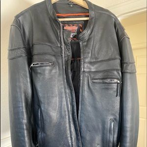 Men's leather XL riding jacket